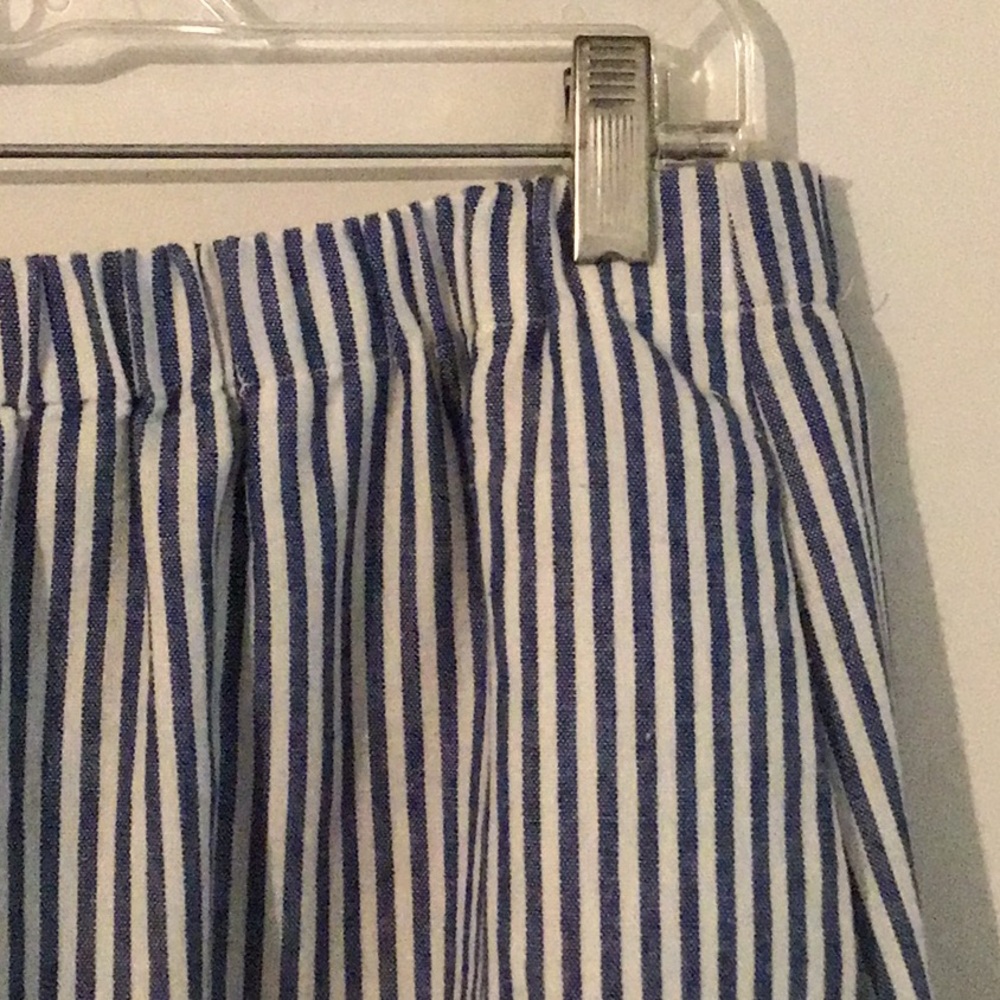 J. Crew Navy and White Striped A-Line Skirt. Casual and cute. - Picture 2 of 8